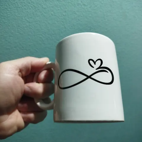 Taza Infinito con iniciales